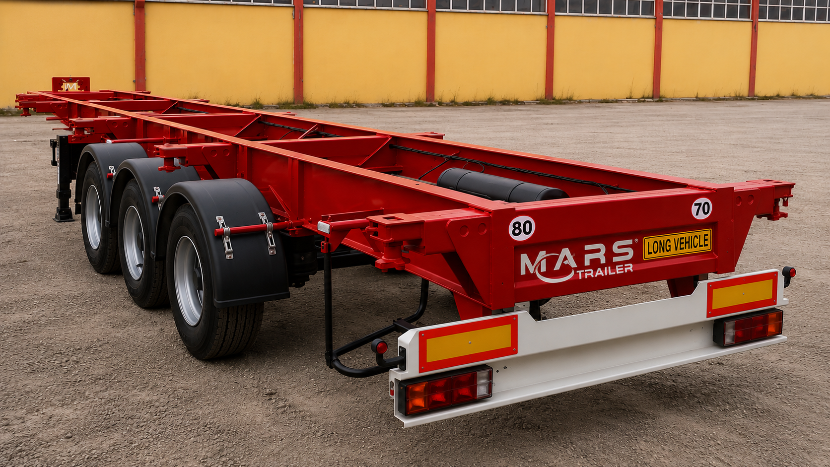 Liman 40 Feet Konteyner Taşıyıcı Konteyner Şasi Yarı Römork